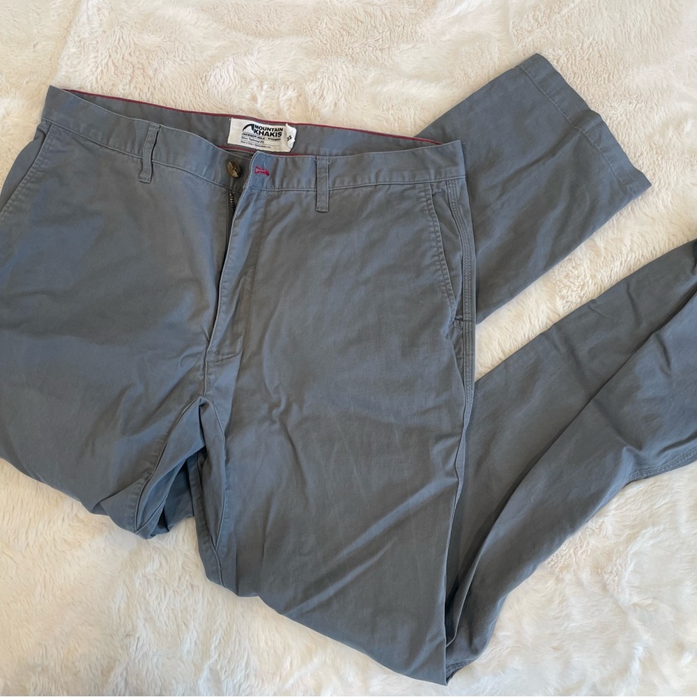 Mountain Khakis Jackson Chino Pants. Slim Fit. 36x32. Gray.